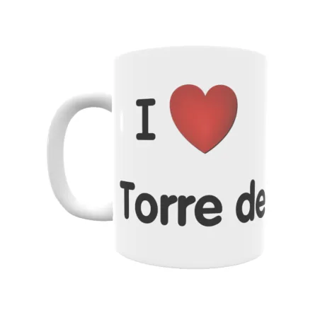 Taza - I ❤ Torre de la Higuera Regalo original y funcional. Taza personalizada de tu localidad.