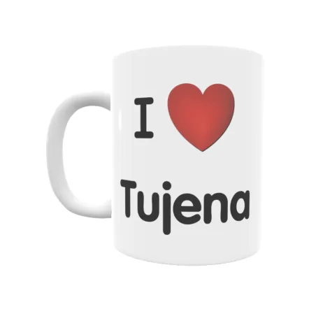 Taza - I ❤ Tujena Regalo original y funcional. Taza personalizada de tu localidad.