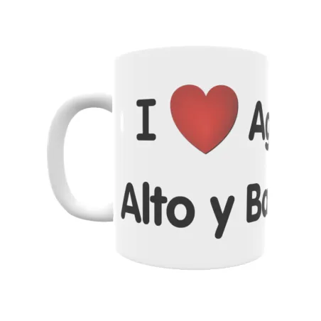 Taza - I ❤ Aguilarejo Alto y Bajo Regalo original y funcional. Taza personalizada de tu localidad.