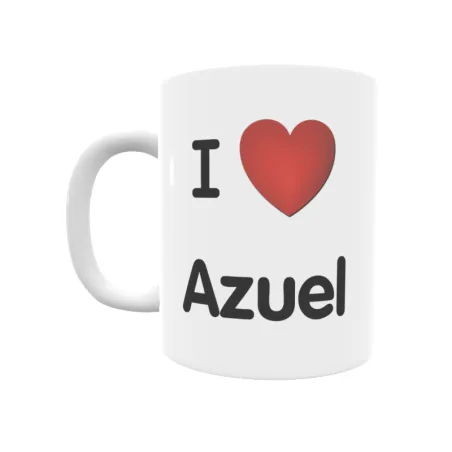 Taza - I ❤ Azuel Regalo original y funcional. Taza personalizada de tu localidad.