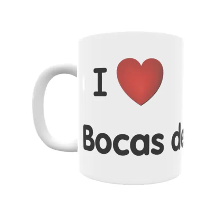 Taza - I ❤ Bocas del Riguelo Regalo original y funcional. Taza personalizada de tu localidad.