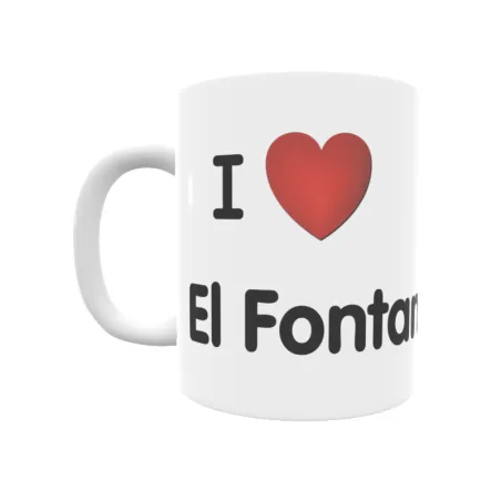 Taza - I ❤ El Fontanar Regalo original y funcional. Taza personalizada de tu localidad.