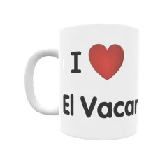 Taza - I ❤ El Vacar Regalo original y funcional. Taza personalizada de tu localidad.