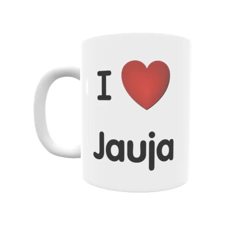 Taza - I ❤ Jauja Regalo original y funcional. Taza personalizada de tu localidad.