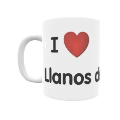 Taza - I ❤ Llanos de Don Juan Regalo original y funcional. Taza personalizada de tu localidad.