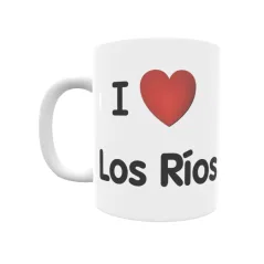 Taza - I ❤ Los Ríos Regalo original y funcional. Taza personalizada de tu localidad.