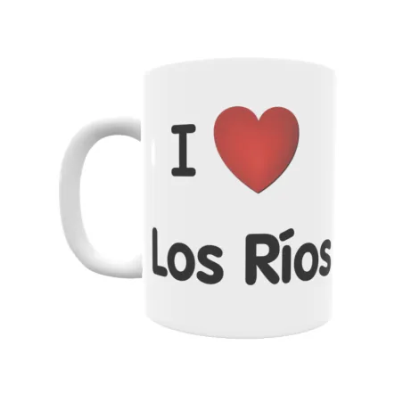 Taza - I ❤ Los Ríos Regalo original y funcional. Taza personalizada de tu localidad.