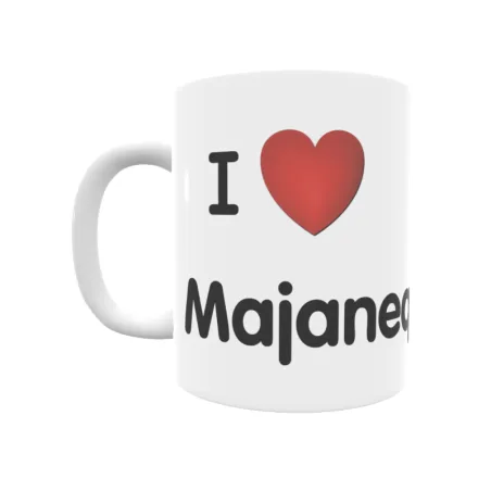 Taza - I ❤ Majaneque Regalo original y funcional. Taza personalizada de tu localidad.