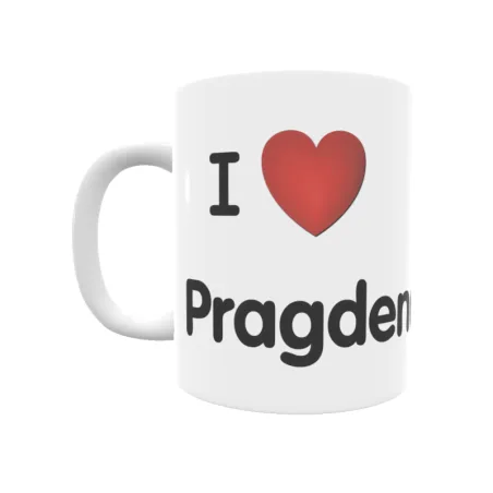 Taza - I ❤ Pragdena Regalo original y funcional. Taza personalizada de tu localidad.