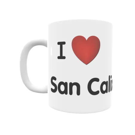 Taza - I ❤ San Calixto Regalo original y funcional. Taza personalizada de tu localidad.