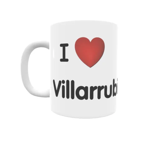 Taza - I ❤ Villarrubia Regalo original y funcional. Taza personalizada de tu localidad.