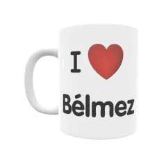 Taza - I ❤ Bélmez Regalo original y funcional. Taza personalizada de tu localidad.