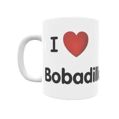 Taza - I ❤ Bobadilla Regalo original y funcional. Taza personalizada de tu localidad.