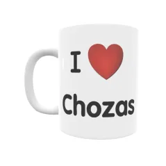 Taza - I ❤ Chozas Regalo original y funcional. Taza personalizada de tu localidad.