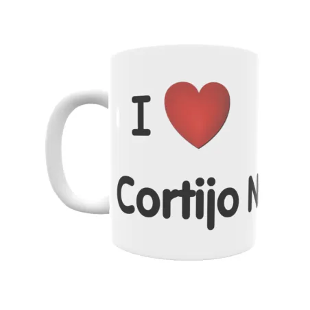 Taza - I ❤ Cortijo Nuevo Regalo original y funcional. Taza personalizada de tu localidad.