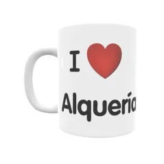 Taza - I ❤ Alquería Regalo original y funcional. Taza personalizada de tu localidad.