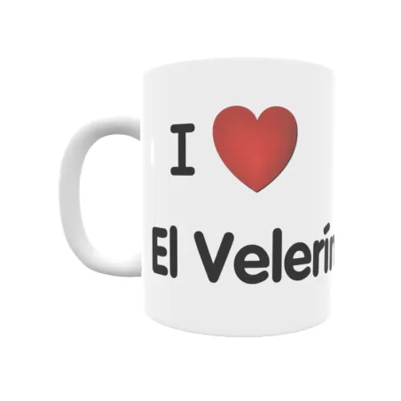 Taza - I ❤ El Velerín Regalo original y funcional. Taza personalizada de tu localidad.