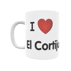 Taza - I ❤ El Cortijuelo Regalo original y funcional. Taza personalizada de tu localidad.