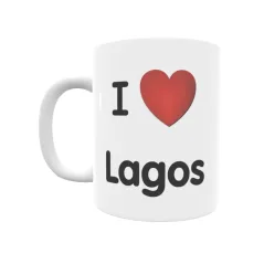 Taza - I ❤ Lagos Regalo original y funcional. Taza personalizada de tu localidad.