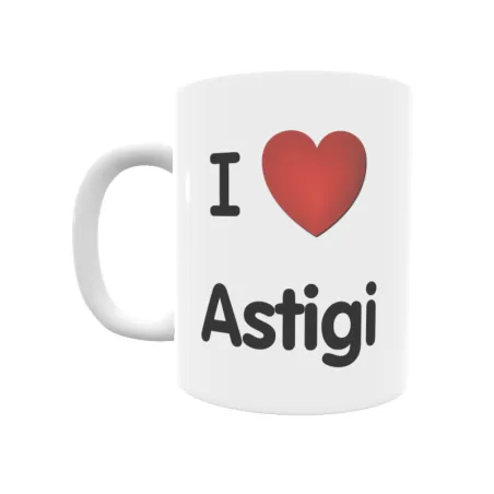 Taza - I ❤ Astigi Regalo original y funcional. Taza personalizada de tu localidad.