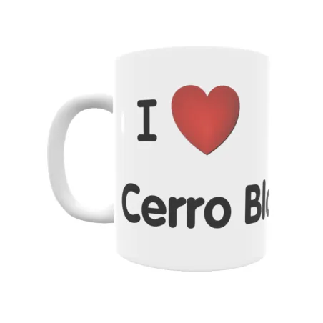 Taza - I ❤ Cerro Blanco Regalo original y funcional. Taza personalizada de tu localidad.