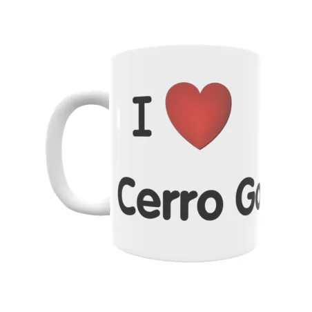 Taza - I ❤ Cerro Gordo Regalo original y funcional. Taza personalizada de tu localidad.