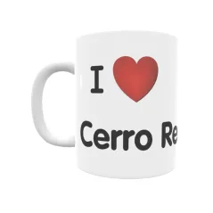 Taza - I ❤ Cerro Real Regalo original y funcional. Taza personalizada de tu localidad.