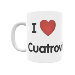 Taza - I ❤ Cuatrovitas Regalo original y funcional. Taza personalizada de tu localidad.