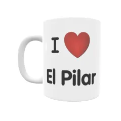 Taza - I ❤ El Pilar Regalo original y funcional. Taza personalizada de tu localidad.