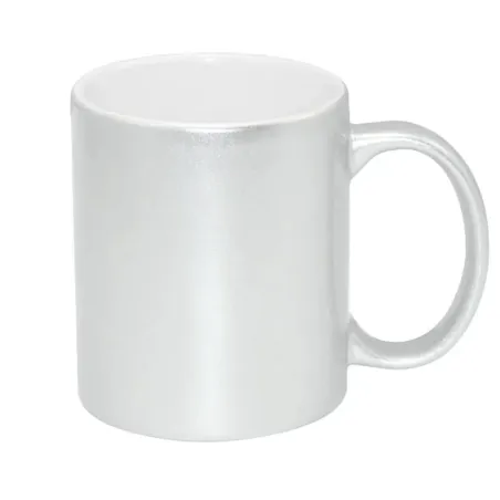 Taza personalizada blanco perla, fina y elegante. Perfectas para personalizar con diseños o frases. Descuentos automáticos.