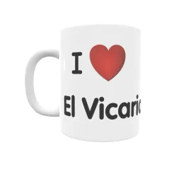 Taza - I ❤ El Vicario Regalo original y funcional. Taza personalizada de tu localidad.