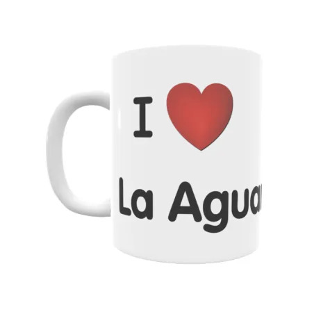 Taza - I ❤ La Aguardientera Regalo original y funcional. Taza personalizada de tu localidad.