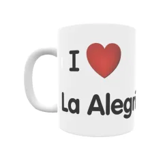 Taza - I ❤ La Alegría Regalo original y funcional. Taza personalizada de tu localidad.