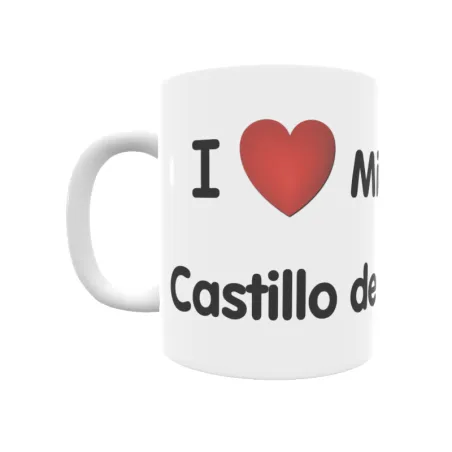 Taza - I ❤ Minas de El Castillo de las Guardas Regalo original y funcional. Taza personalizada de tu localidad.