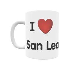 Taza - I ❤ San Leandro Regalo original y funcional. Taza personalizada de tu localidad.