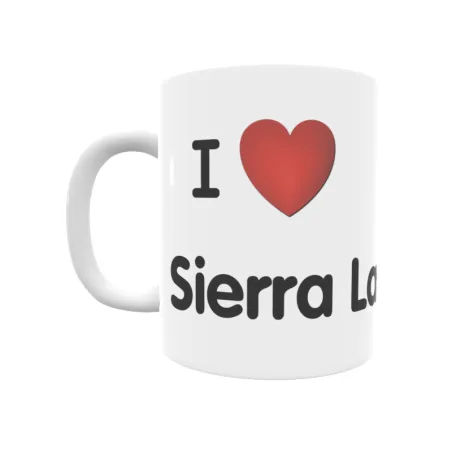 Taza - I ❤ Sierra Lagos Regalo original y funcional. Taza personalizada de tu localidad.