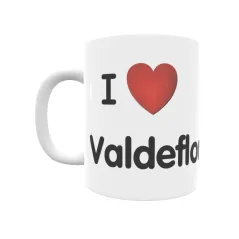 Taza - I ❤ Valdeflores Regalo original y funcional. Taza personalizada de tu localidad.