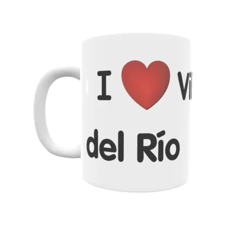 Taza - I ❤ Villanueva del Río Regalo original y funcional. Taza personalizada de tu localidad.