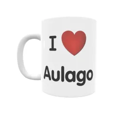 Taza - I ❤ Aulago Regalo original y funcional. Taza personalizada de tu localidad.