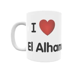 Taza - I ❤ El Alhanchete Regalo original y funcional. Taza personalizada de tu localidad.