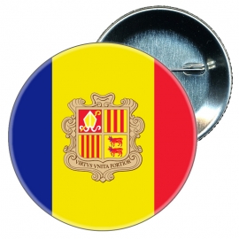 Chapa 58 mm - Andorra - Bandera