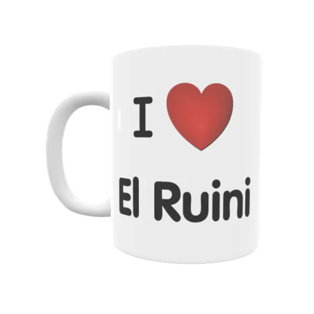 Taza - I ❤ El Ruini Regalo original y funcional. Taza personalizada de tu localidad.