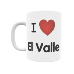 Taza - I ❤ El Valle Regalo original y funcional. Taza personalizada de tu localidad.