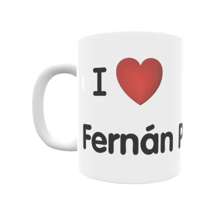 Taza - I ❤ Fernán Pérez Regalo original y funcional. Taza personalizada de tu localidad.