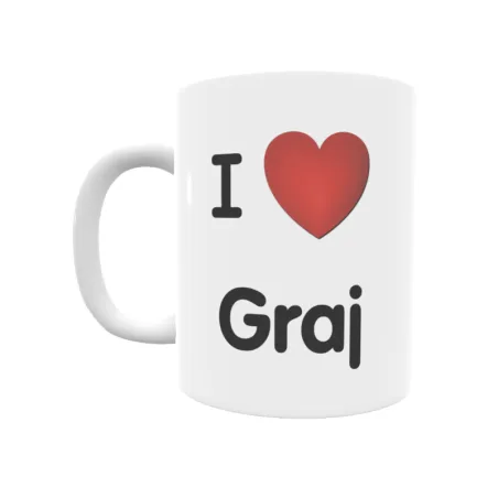 Taza - I ❤ Graj Regalo original y funcional. Taza personalizada de tu localidad.