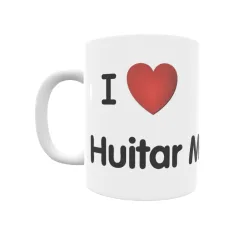 Taza - I ❤ Huitar Mayor Regalo original y funcional. Taza personalizada de tu localidad.