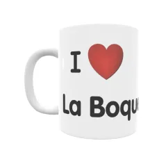 Taza - I ❤ La Boquera Regalo original y funcional. Taza personalizada de tu localidad.