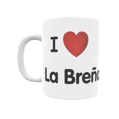 Taza - I ❤ La Breña Regalo original y funcional. Taza personalizada de tu localidad.