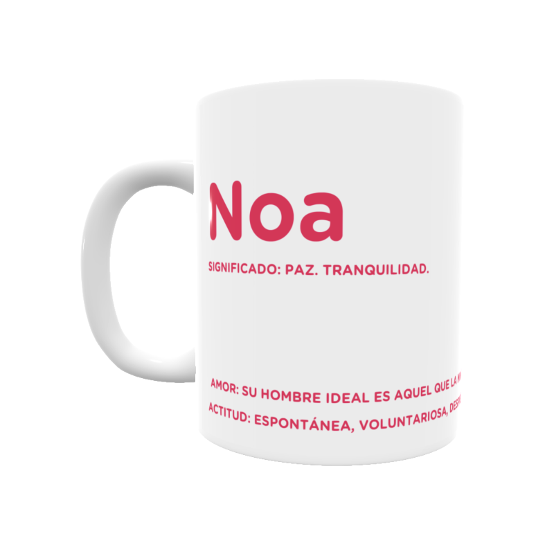 Taza Con El Significado Del Nombre Noa