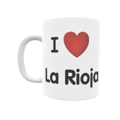 Taza - I ❤ La Rioja Regalo original y funcional. Taza personalizada de tu localidad.